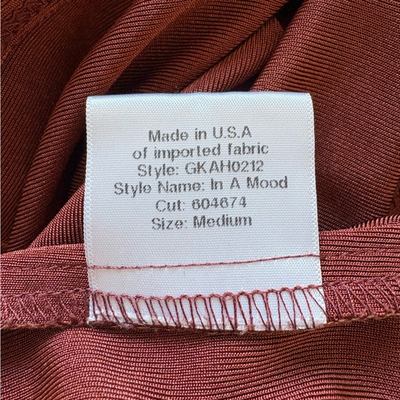 Revolve Katie May In A Mood Brown Long Sleeve Ruched Size Medium Wedding Guest - Picture 8 of 10